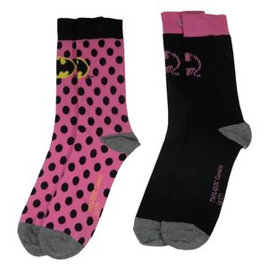 [Batman: Socks: Pink Polka Dot 2-Pack (Product Image)]