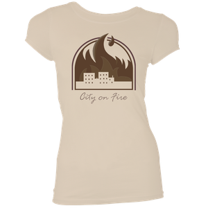[Life Is Strange: Before The Storm: Women's Fit T-Shirt: Chloe's City On Fire (Product Image)]