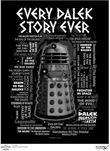 [Doctor Who: 60th Anniversary Diamond Collection: Art Print: Every Dalek Story Ever! (Product Image)]