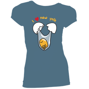 [Gudetama: Women's Fit T-Shirt: I Heart New Yolk (Product Image)]