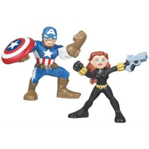 [Marvel Superhero Squad: Series 12 Action Figures: Captain America & Black Widow (Product Image)]