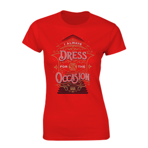 [Doctor Who: Anniversary Collection: Women's Fit T-Shirt: I Always Dress For The Occasion  (Product Image)]