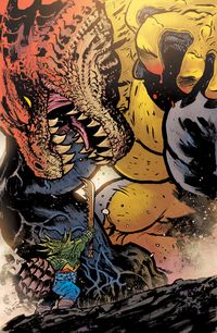 [The cover for Jurassic League #3 (Cover A Daniel Warren Johnson)]