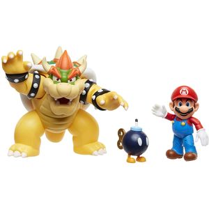 [World Of Nintendo: Action Figure 3-Pack: Mario V Bowser Lava Battle (Product Image)]
