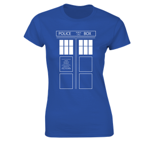 [Doctor Who: Women's Fit T-Shirt: TARDIS Doors (Product Image)]