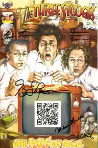 [Three Stooges: April Fools Day (Quadruple Signed Cover) (Product Image)]