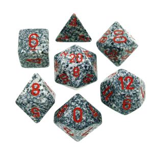 [Dice: Speckled Poly 7-Set: Granite (Product Image)]