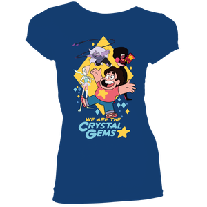 [Steven Universe: Women's Fit T-Shirt: We Are The Crystal Gems (Royal Blue) (Product Image)]