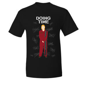 [Doctor Who: T-Shirt: Doing Time (Black) (Product Image)]