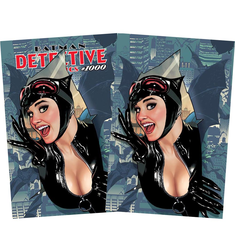 Batman Detective Comics 1000 DC Adam Hughes Catwoman Trade Virgin Set 2 Variant 