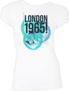 [Doctor Who: Flashback Collection: Women's Fit T-Shirt: London 1965! (White) (Product Image)]