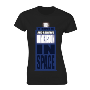 [Doctor Who: Women's Fit T-Shirt: TARDIS Words (Product Image)]