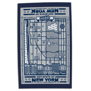 [Seinfeld: Serenity Now Collection: Tea Towel: New York Hot Spots (Product Image)]