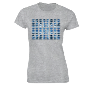 [Doctor Who: Women's Fit T-Shirt: Union Flag TARDIS Montage (Product Image)]