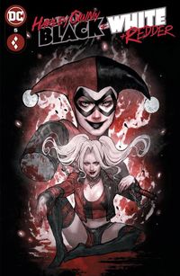 [The cover for Harley Quinn: Black + White + Redder #5 (Cover A Sana Takeda)]