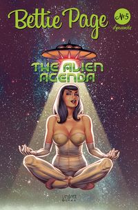 [The cover for Bettie Page: Alien Agenda #5 (Cover A Linsner)]