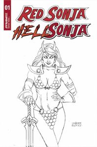 [Red Sonja: Hell Sonja #1 (Cover I Linsner Black & White Variant) (Product Image)]