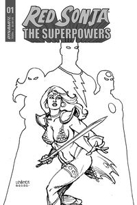 [Red Sonja: The Superpowers #1 (Linsner Black & White Variant) (Product Image)]