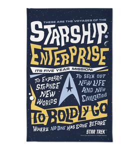 [Star Trek: The Original Series: Tea Towel: These Are The Voyages (Product Image)]