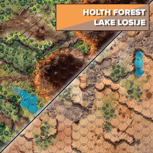 [Battletech: Battlemat: Battle Of Tukayyid: Holth Forest /Lake Losiije (Product Image)]