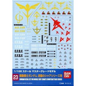 [Gundam: Decal Sheet: 23: MG: Multi Char Counter Attack (Product Image)]