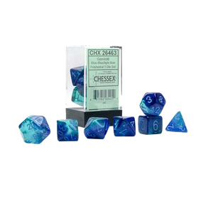 [Chessex: Poly Dice Set: Nebula Dark Blue/White (Product Image)]