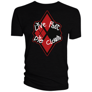 [The Suicide Squad: T-Shirt: Live Fast Die Clown (Product Image)]