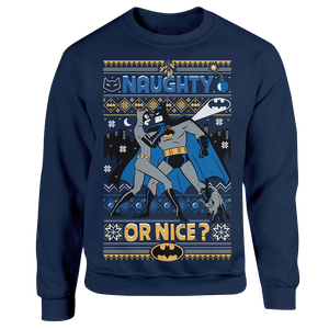 [Batman: Sweatshirt: Naughty Or Nice Christmas Jumper (Product Image)]