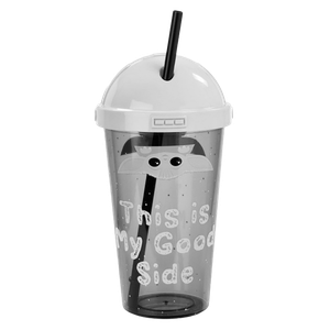 [Star Wars: The Mandalorian: Cup With Straw: The Child This Is My Good Side (Product Image)]