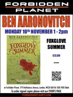 [Ben Aaronovitch Signing Foxglove Summer (Product Image)]