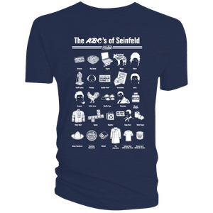 [Seinfeld: Serenity Now Collection: T-Shirt: The ABCs of Seinfeld (Product Image)]