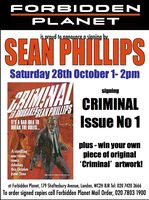 [Sean Phillips signing Criminal Issue No 1 (Product Image)]