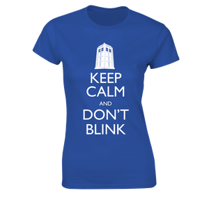 [Doctor Who: Women's Fit T-Shirt: Keep Calm & Don't Blink (Product Image)]