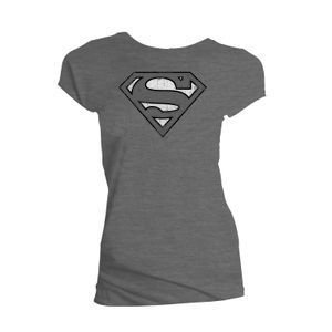 [DC: T-Shirts: Superman Distressed Logo (Skinny Fit) (Product Image)]