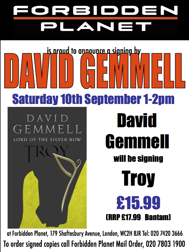David Gemmell Signing Troy
