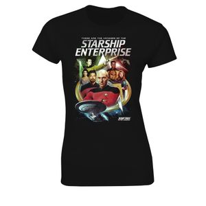 [Star Trek: The Next Generation: Women's Fit T-Shirt: The Crew & Badge (Product Image)]