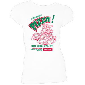 [Teenage Mutant Ninja Turtles: Women's Fit T-Shirt: Oven Fresh Pizza! (Product Image)]