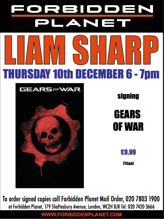Liam Sharp Signing Gears of War