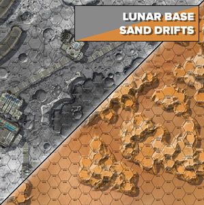 [Battletech: Alien Worlds: Battle Mat: Lunar Base/Sand Drifts (Product Image)]
