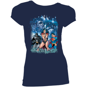 [Justice League: Women's Fit T-Shirt: Infinite Crisis By Jim Lee			 (Product Image)]