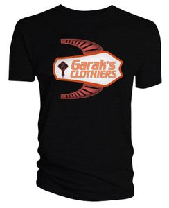 [Star Trek: Deep Space Nine: T-Shirt: Garak's Clothiers (Black) (Product Image)]