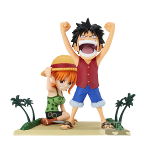 [One Piece: World Collectable Figure Log Stories PVC Statue: Monkey D. Luffy & Nami (Product Image)]