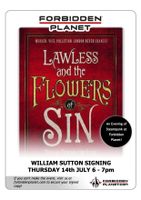 [William Sutton Signing Lawless and the Flowers of Sin (Product Image)]