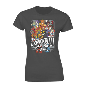 [Cuphead: Women's Fit T-Shirt: It's A Knockout! (Product Image)]