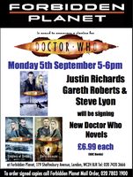 [Justin Richards, Gareth Roberts and Steve Lyon signing new Doctor Who books (Product Image)]