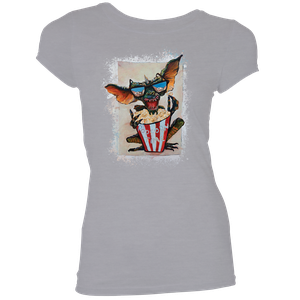 [Gremlins: Women's Fit T- Shirt: Stripe With Popcorn (Product Image)]