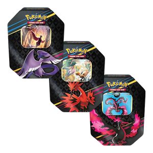 [Pokémon: Sword & Shield: 12.5: Crown Zenith Tin: Moltres/Articuno/Zapdos Galarian (Product Image)]