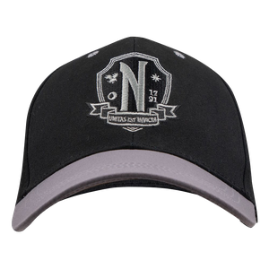 [Wednesday: Curved Bill Cap: Nevermore Academy (Black) (Product Image)]
