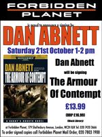 [Dan Abnett signing The Armour of Contempt (Product Image)]