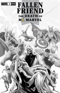 [Fallen Friend: The Death Of Ms. Marvel #1 (SDCC 2023 Exclusive Carmen Carnero Black & White Variant) (Product Image)]